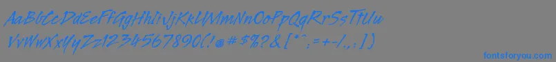 フォントLegaultstd – 灰色の背景に青い文字