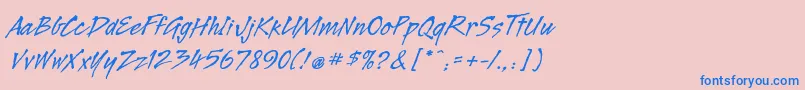 Legaultstd Font – Blue Fonts on Pink Background