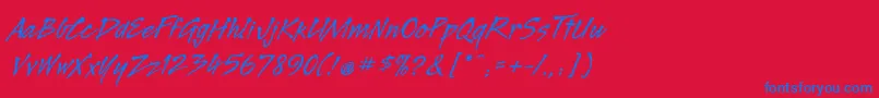 Legaultstd Font – Blue Fonts on Red Background