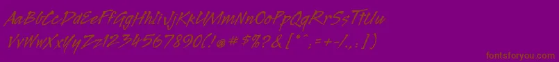 Legaultstd Font – Brown Fonts on Purple Background