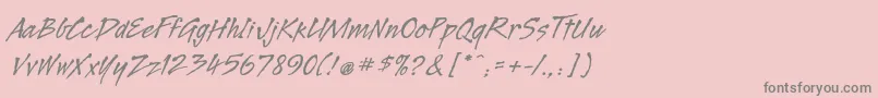 フォントLegaultstd – ピンクの背景に灰色の文字