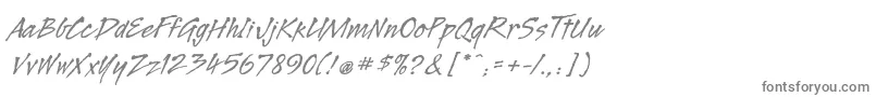 Legaultstd-fontti – harmaat kirjasimet valkoisella taustalla