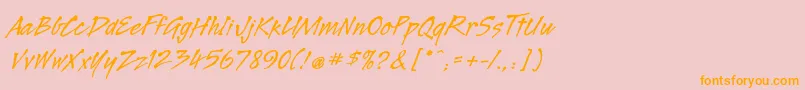 Legaultstd Font – Orange Fonts on Pink Background