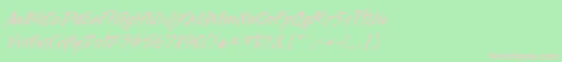 Legaultstd Font – Pink Fonts on Green Background