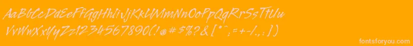 Legaultstd-Schriftart – Rosa Schriften auf orangefarbenem Hintergrund