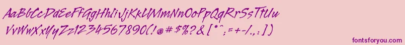 Legaultstd Font – Purple Fonts on Pink Background