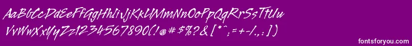 Legaultstd Font – White Fonts on Purple Background