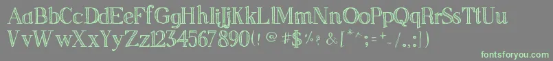 SketchSerif Font – Green Fonts on Gray Background