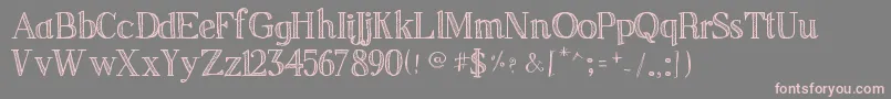 Fonte SketchSerif – fontes rosa em um fundo cinza