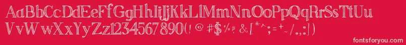 SketchSerif Font – Pink Fonts on Red Background