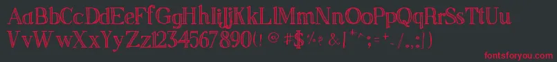 SketchSerif Font – Red Fonts on Black Background
