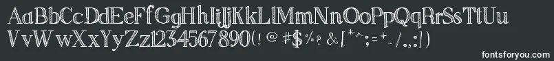 Шрифт SketchSerif – белые шрифты на чёрном фоне