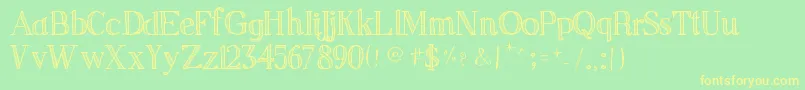 SketchSerif Font – Yellow Fonts on Green Background