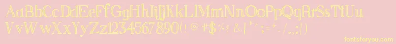 SketchSerif Font – Yellow Fonts on Pink Background
