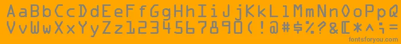 OcraMedium Font – Gray Fonts on Orange Background