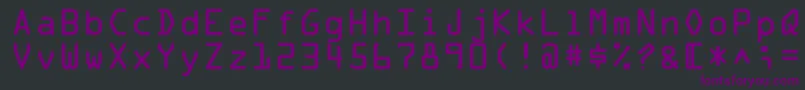 Шрифт OcraMedium – фиолетовые шрифты на чёрном фоне