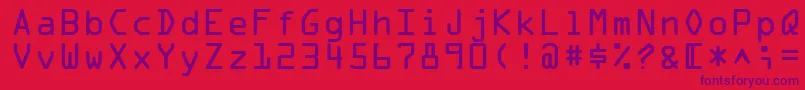 OcraMedium Font – Purple Fonts on Red Background