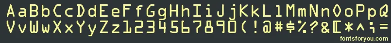 OcraMedium Font – Yellow Fonts on Black Background