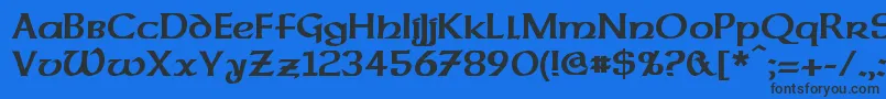 Шрифт DalelandsUncialBold – чёрные шрифты на синем фоне