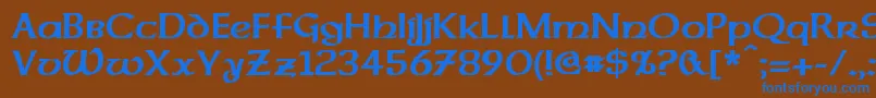 DalelandsUncialBold Font – Blue Fonts on Brown Background