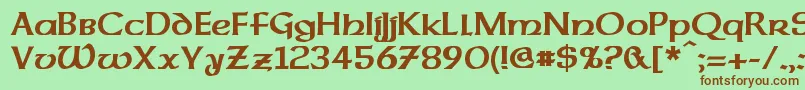 DalelandsUncialBold Font – Brown Fonts on Green Background