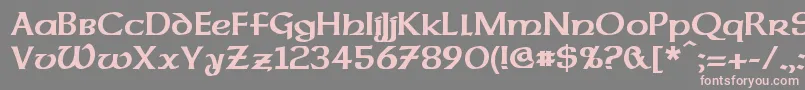 DalelandsUncialBold Font – Pink Fonts on Gray Background