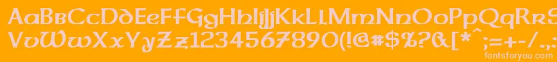 DalelandsUncialBold Font – Pink Fonts on Orange Background