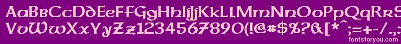 DalelandsUncialBold Font – Pink Fonts on Purple Background