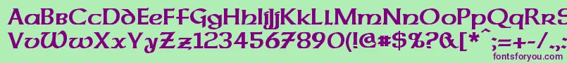 DalelandsUncialBold Font – Purple Fonts on Green Background