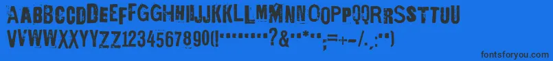 Шрифт EdGeinYnnocent – чёрные шрифты на синем фоне