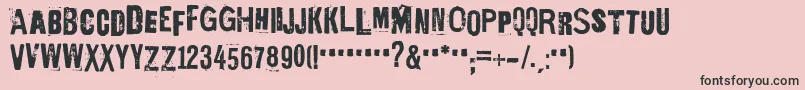 EdGeinYnnocent-Schriftart – Schwarze Schriften auf rosa Hintergrund