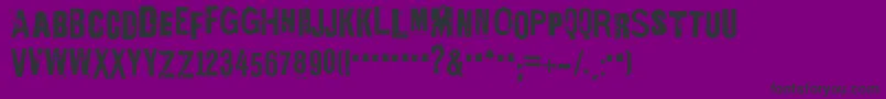 EdGeinYnnocent-Schriftart – Schwarze Schriften auf violettem Hintergrund