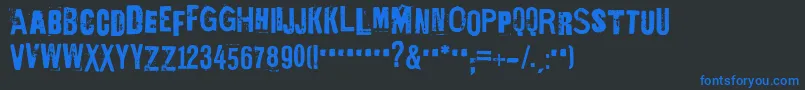 EdGeinYnnocent Font – Blue Fonts on Black Background