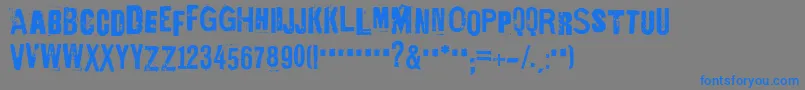 Шрифт EdGeinYnnocent – синие шрифты на сером фоне