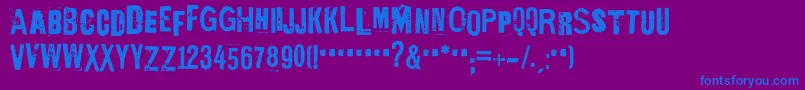 Шрифт EdGeinYnnocent – синие шрифты на фиолетовом фоне