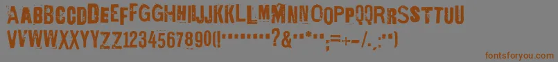 Шрифт EdGeinYnnocent – коричневые шрифты на сером фоне
