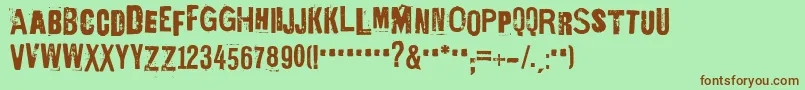EdGeinYnnocent-fontti – ruskeat fontit vihreällä taustalla