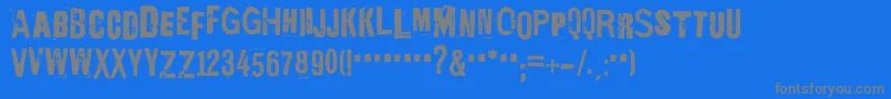 EdGeinYnnocent-fontti – harmaat kirjasimet sinisellä taustalla