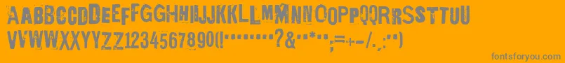 EdGeinYnnocent Font – Gray Fonts on Orange Background