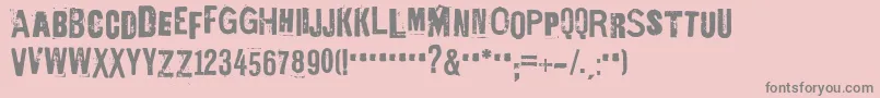 EdGeinYnnocent-fontti – harmaat kirjasimet vaaleanpunaisella taustalla