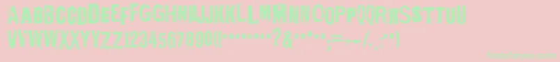 EdGeinYnnocent Font – Green Fonts on Pink Background