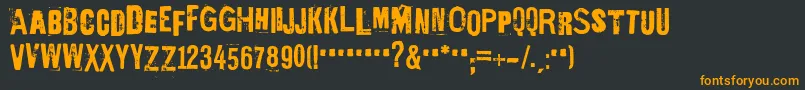 Шрифт EdGeinYnnocent – оранжевые шрифты на чёрном фоне