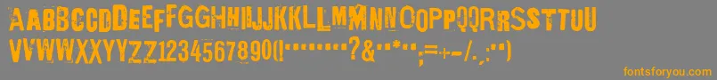 EdGeinYnnocent-Schriftart – Orangefarbene Schriften auf grauem Hintergrund
