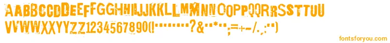 Шрифт EdGeinYnnocent – оранжевые шрифты на белом фоне