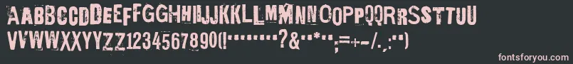 Шрифт EdGeinYnnocent – розовые шрифты на чёрном фоне