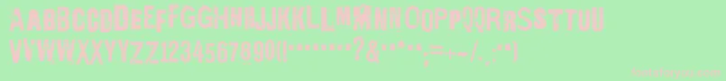 EdGeinYnnocent-fontti – vaaleanpunaiset fontit vihreällä taustalla
