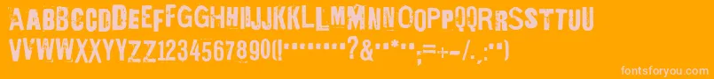 EdGeinYnnocent Font – Pink Fonts on Orange Background