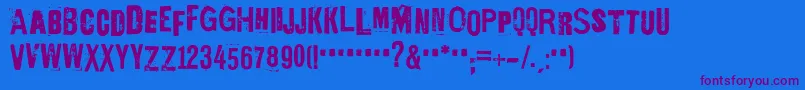 Шрифт EdGeinYnnocent – фиолетовые шрифты на синем фоне