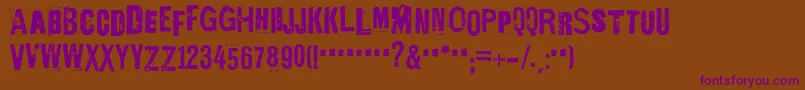 Шрифт EdGeinYnnocent – фиолетовые шрифты на коричневом фоне