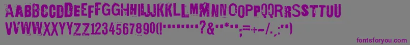 Шрифт EdGeinYnnocent – фиолетовые шрифты на сером фоне